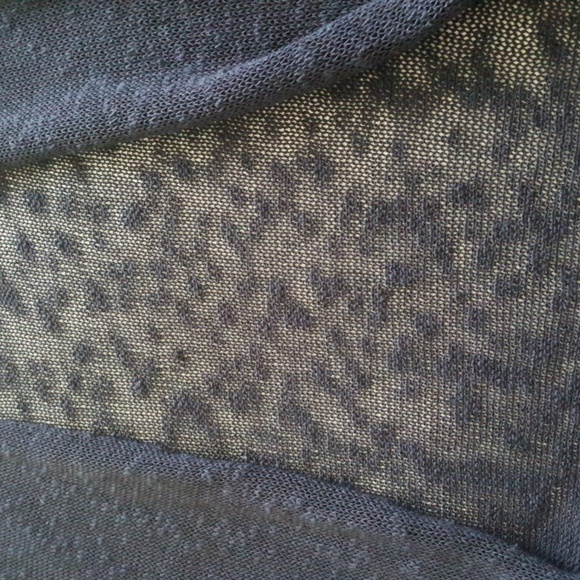 Navy Eileen Fisher Textured Linen Knit Blend Open Front Midi Cardigan Size 2X - Picture 3 of 14